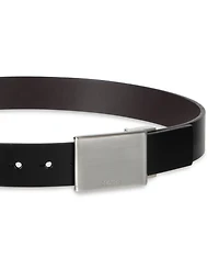 Calvin Klein Boys' S-xl Two-In-One Reversible Plaque Buckle Dress Belt