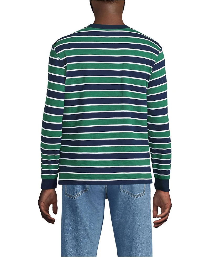 Lands' End Men's Long Sleeve Slub Crew T-Shirts