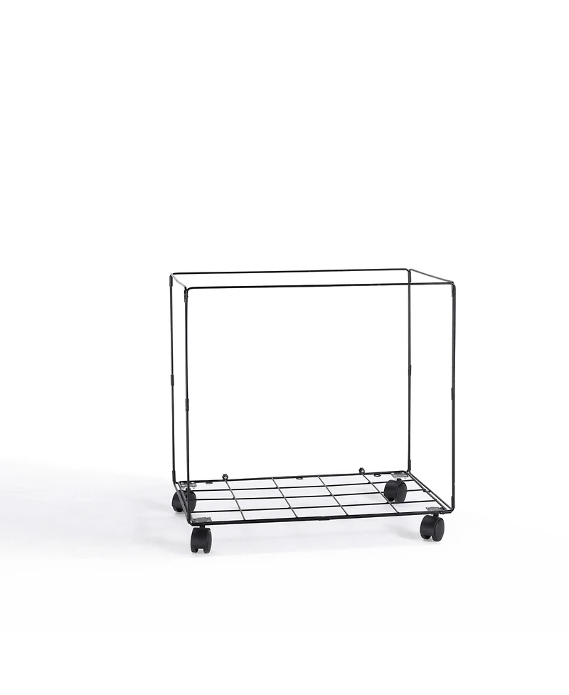 Danya B Army Canvas Laundry Hamper on Wheels