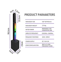 Artudatech 2.1 Channel Bluetooth Soundbar with 30W Subwoofer & Rgb Lights