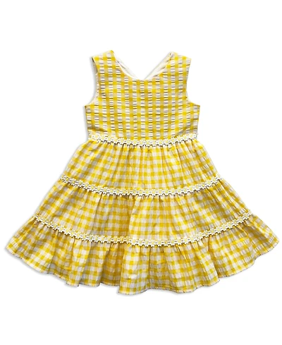 Blueberi Boulevard Baby Girls' Gingham-Print Dress