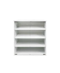 Streamdale Rgb Led Shoe Storage Box with Glass Door, Stackable (4 Tier-1)