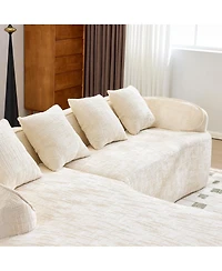 Streamdale Furniture Chenille L-Shaped Sofa - Soft, Durable, Space-Saving Design