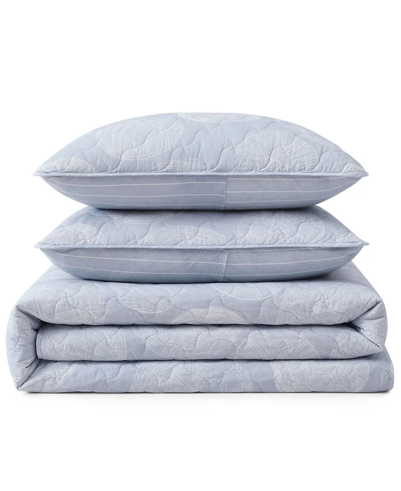 Tommy Bahama Home Ocean Island Cotton Reversible 3-Pc. Quilt Set