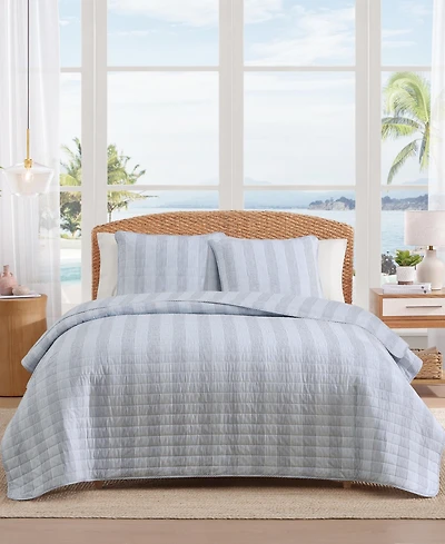 Tommy Bahama Home Bahama Weekend Stripe Cotton Reversible 3-Pc. Quilt Set
