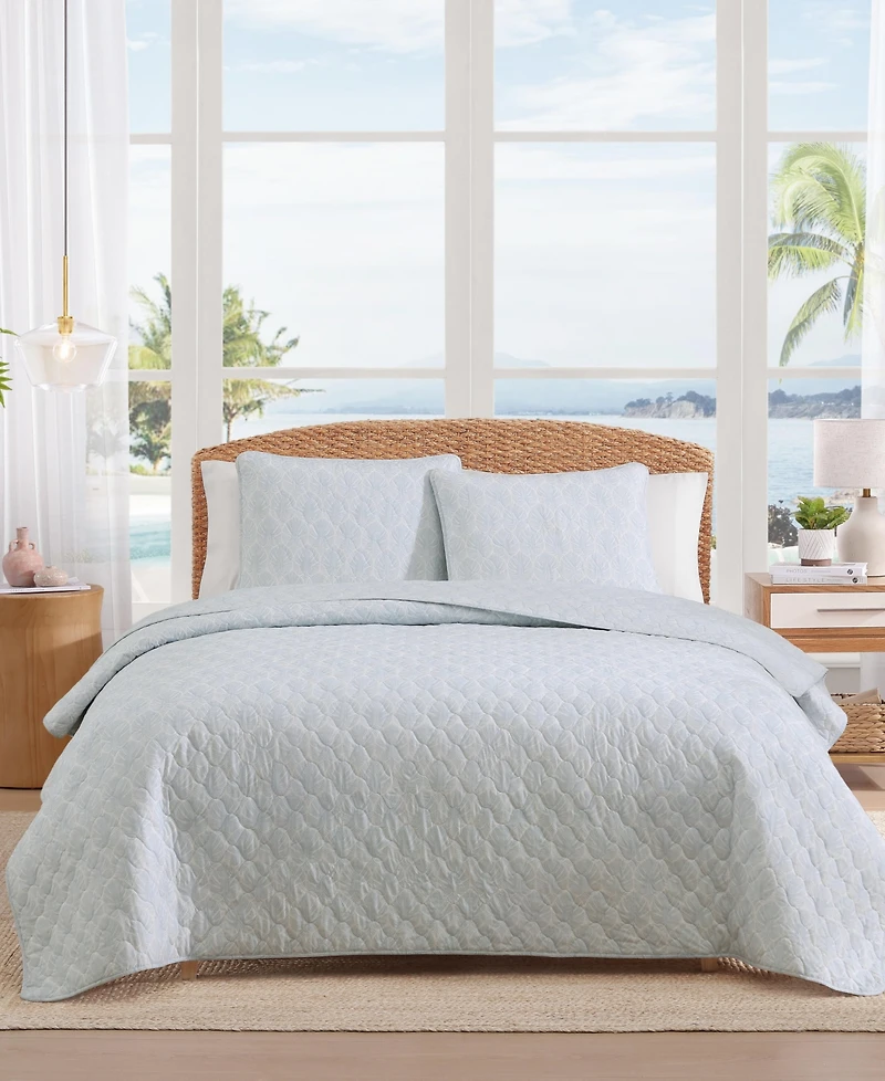 Tommy Bahama Home Line Palms Cotton Reversible 3-Pc. Quilt Set