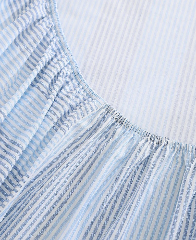 Tommy Bahama Home Bahama Weekend 200-Thread Count Stripe Cotton Percale -Pc. Sheet Set
