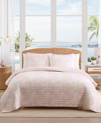 Tommy Bahama Home Beach Bluff Toile Cotton Reversible 3-Pc. Quilt Set, King