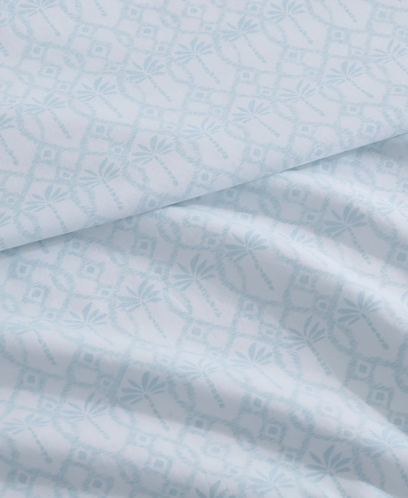 Tommy Bahama Home Palm Tree Ikat 200-Thread Count Washed Cotton 4-Pc. Sheet Set