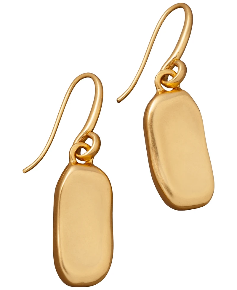 Donna Karan Gold-Tone Pebble Drop Earrings