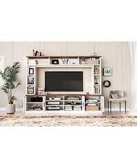 Streamdale Furniture 95.5" Entertainment Center with Bookshelves for TVs up to 80