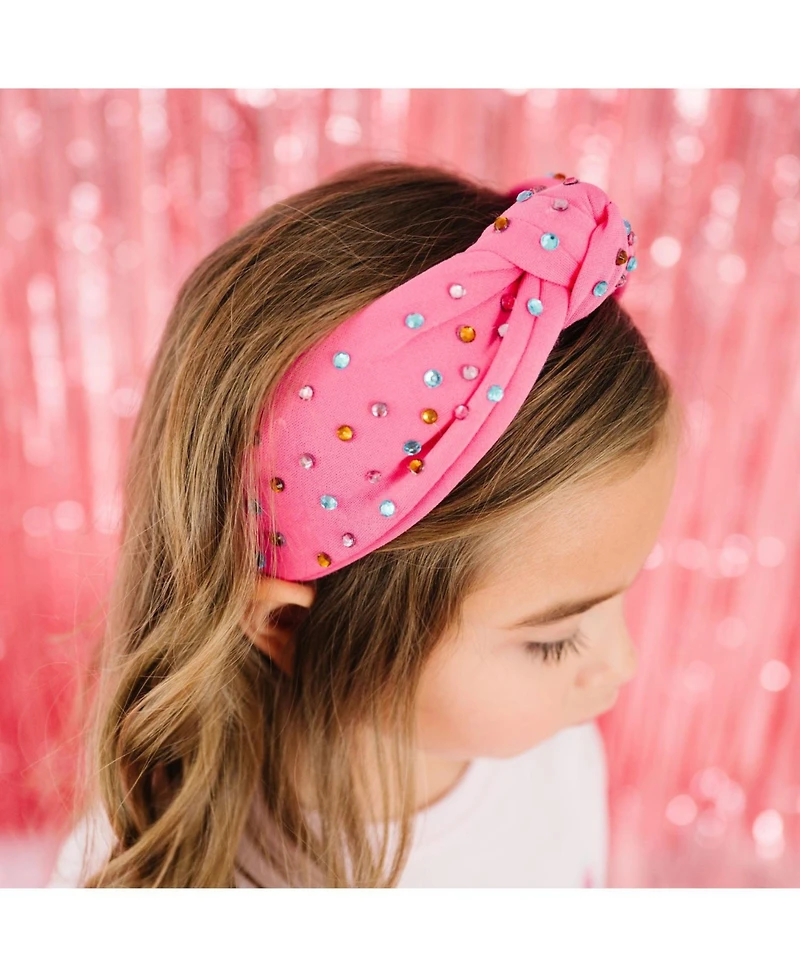 Sweet Wink Little and Big Girls Raspberry Rhinestone Headband