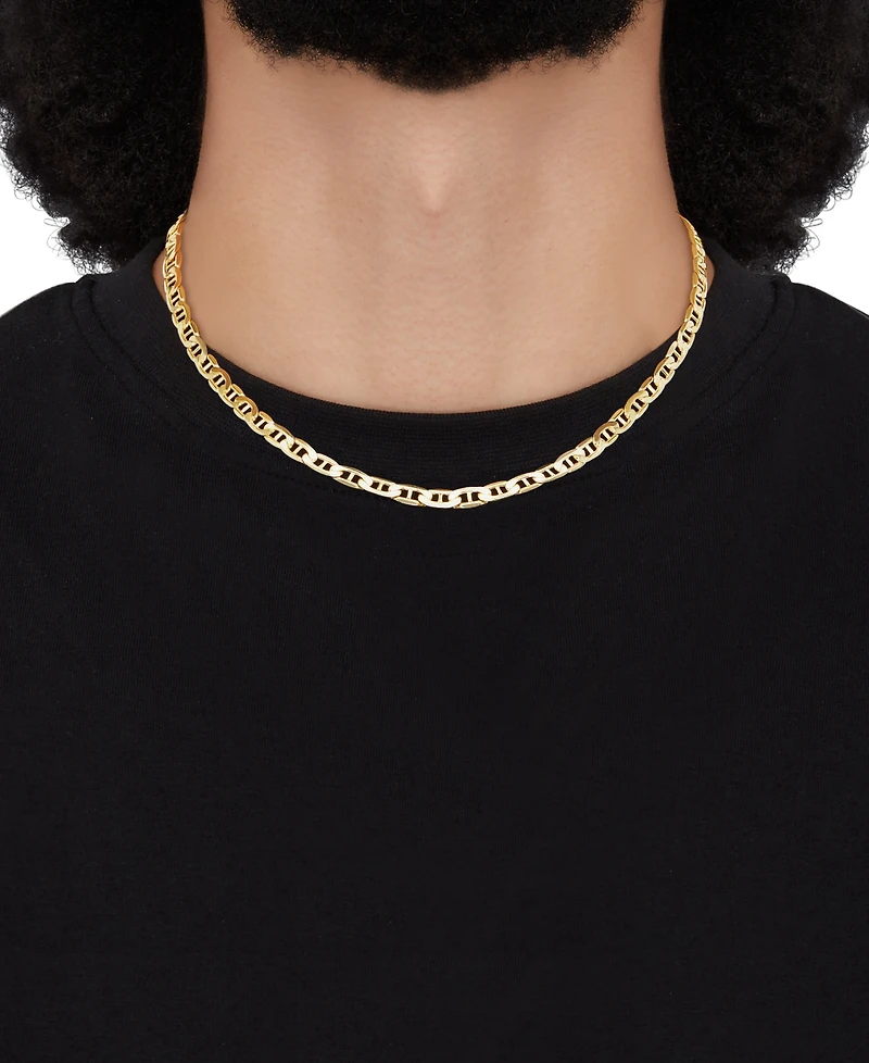 Lightweight Polished Mariner Link 18" Chain Necklace (5.5MM) in 14k Gold