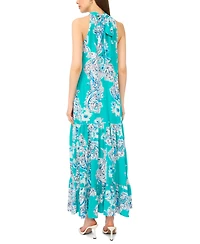 Msk Women's Paisley Floral-Print Tiered Maxi Dress