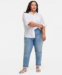 On 34th Trendy Plus Gauze Shirt, Macy's Exclusive