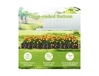 Slickblue Wooden Raised Garden Bed with 2 Planter Boxes