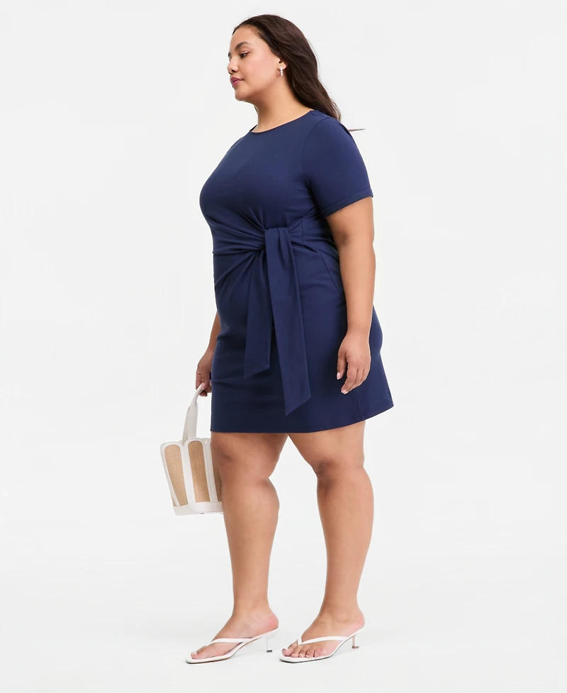 On 34th Trendy Plus Tie-Side Mini Dress, Macy's Exclusive