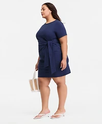 On 34th Trendy Plus Tie-Side Mini Dress, Macy's Exclusive
