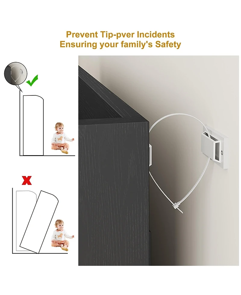 Homfan Large Capacity Rattan Shoe Cabinet with 2 Doors, Wooden Storage Organizer Adjustable Shelves, Boho Style