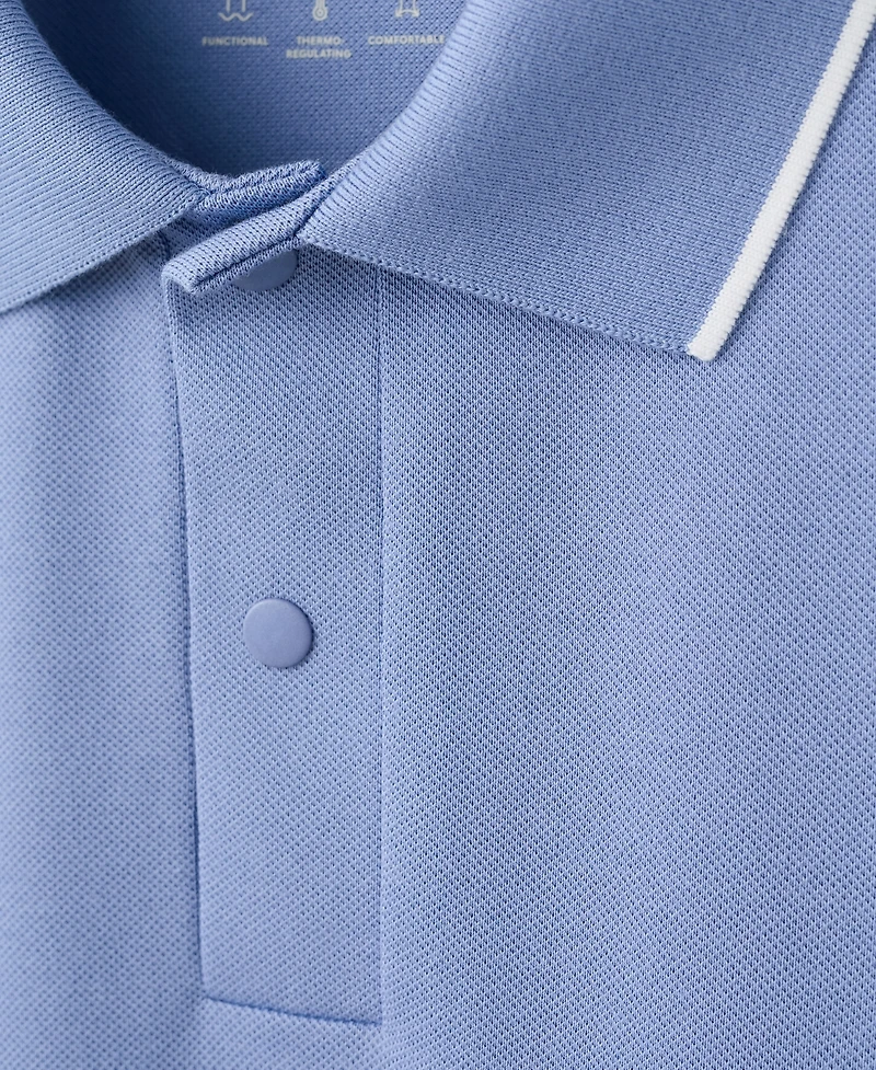 Mango Men's Comfort Stretch Pique Polo Shirt