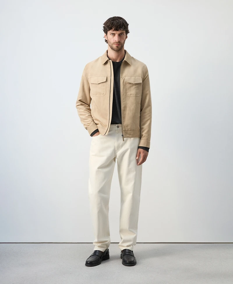 Mango Men's Suede-Effect Pockets Jacket
