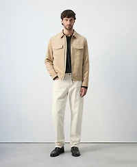 Mango Men's Suede-Effect Pockets Jacket