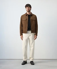 Mango Men's Suede-Effect Pockets Jacket