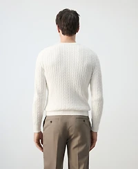 Mango Men's Cotton Cable-Knit Sweater