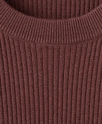 Mango Men's Fine Rib-Knit Cotton Sweater