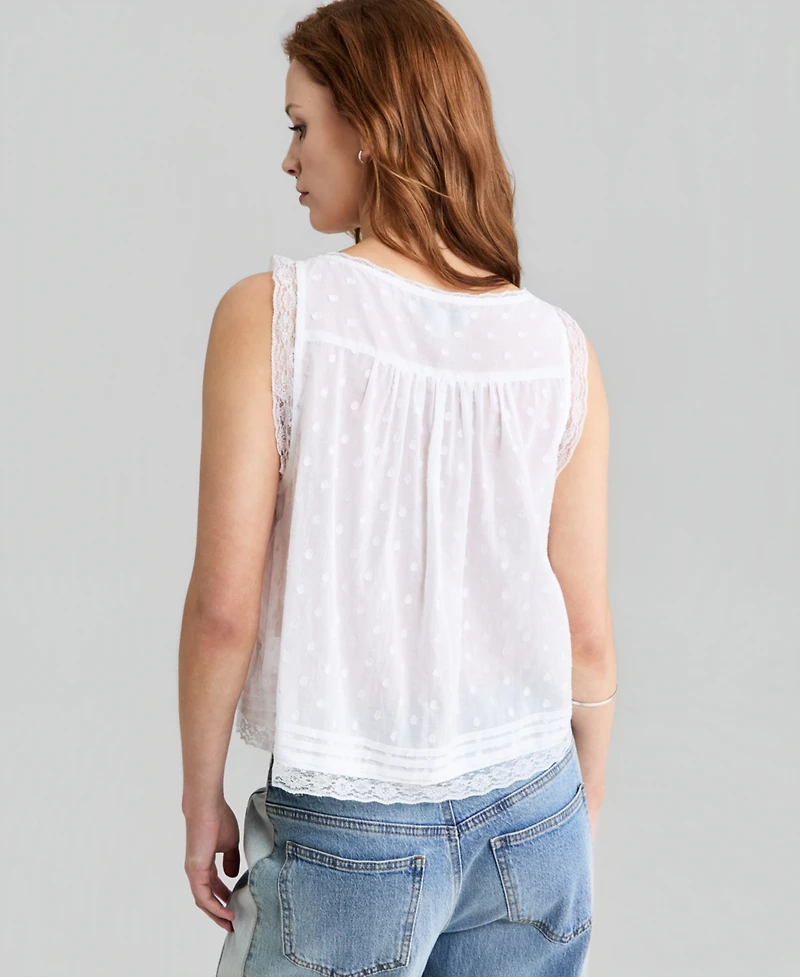And Now This Women's Cotton Lace-Trim Tank Top, Macy's Exclusive