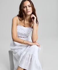 And Now This Women's Lace-Trim Tank Maxi Dress, Macy's Exclusive