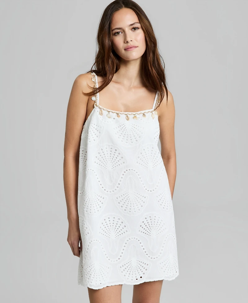 And Now This Women's Embroidered Seashell Minidress, Macy's Exclusive