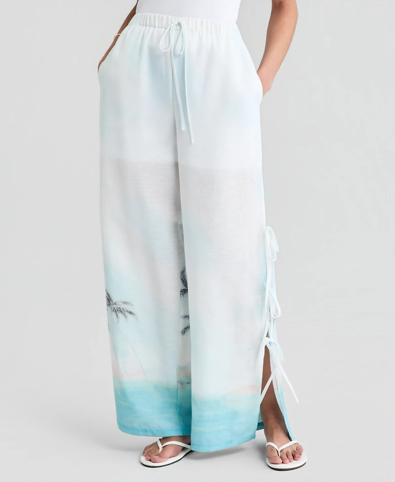 And Now This Women's High-Rise Wide-Leg Drawstring Pants, Macy's Exclusive