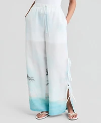 And Now This Women's High-Rise Wide-Leg Drawstring Pants, Macy's Exclusive