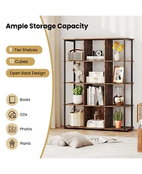 Slickblue 12-Cube Bookcase with 2 Anti-tipping Kits for Living Room