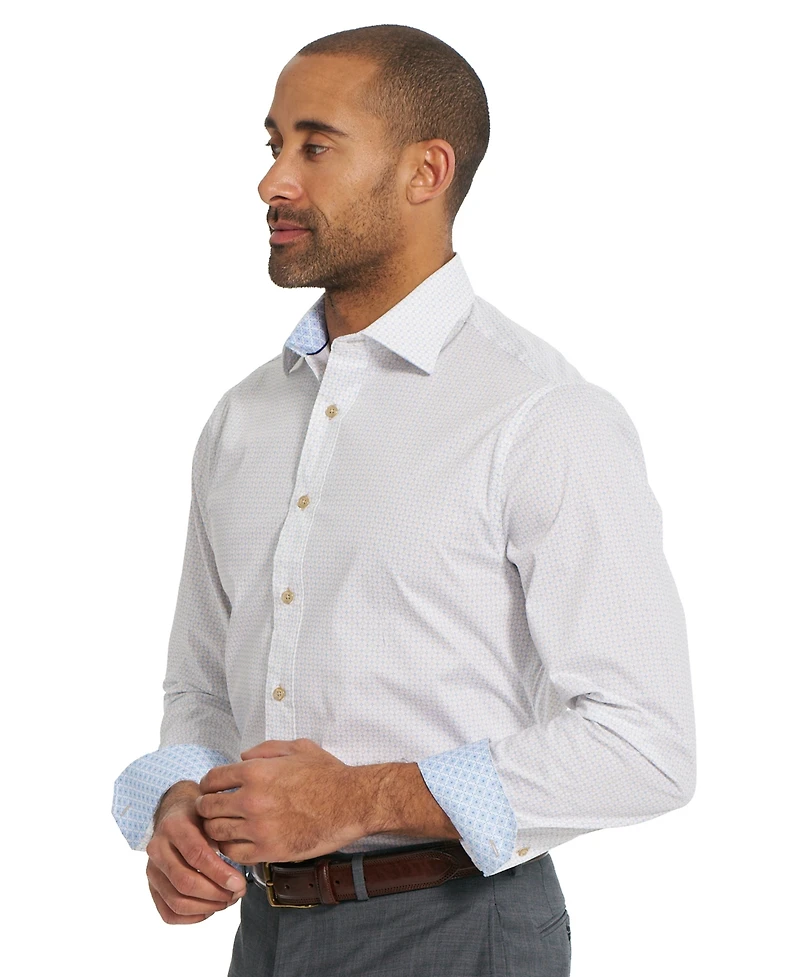 Nick Graham Men's Roxbury Square Stretch Dress Shirt