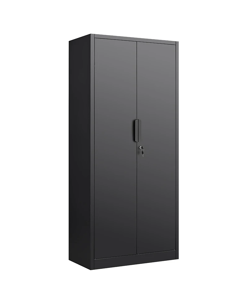 70-Inch 2-Door File Lock Cabinet with 4 Adjustable Shelves
