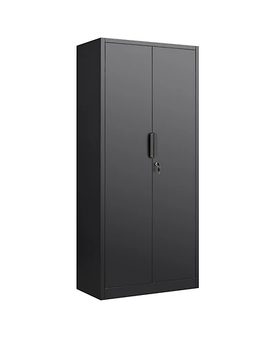 70-Inch 2-Door File Lock Cabinet with 4 Adjustable Shelves