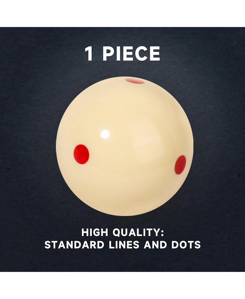 Gse Games & Sports Expert 2 1/4-Inch 6 Red Dot Training Cue Ball, Aaa-Grade Pro Cup Standard Pool Billiard Ball