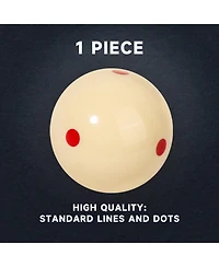 Gse Games & Sports Expert 2 1/4-Inch 6 Red Dot Training Cue Ball, Aaa-Grade Pro Cup Standard Pool Billiard Ball