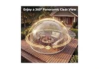 Aecojoy Outdoor Igloo Tent Dome for Winter, 12x12 Clear Bubble Tent for 4–7 People