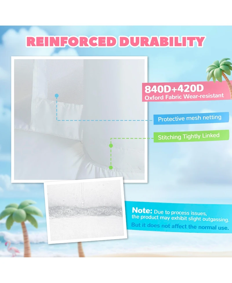 Qaba 3-in-1 Inflatable Bounce House with Slide and Ball Pit