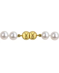 Macy's 2-Pc. Cultured Akoya Pearl (6-7mm) Necklace and Bracelet Set in 18k Gold Flash-Plated Sterling Silver