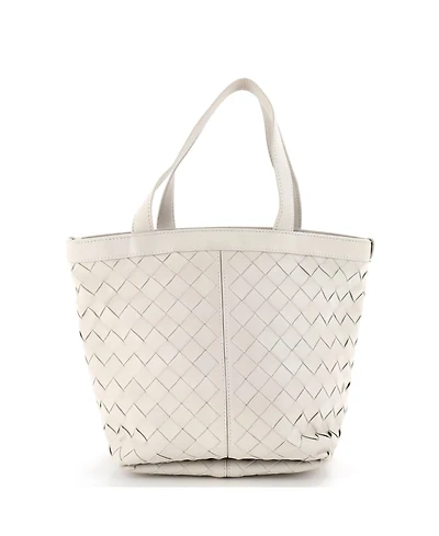 Pre-Owned Bottega Veneta Small Flip Flap Tote Intrecciato Leather