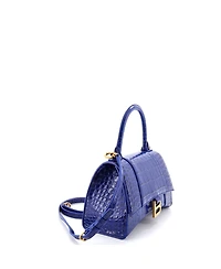 Pre-Owned Balenciaga Hourglass Top Handle Bag Embossed Leather