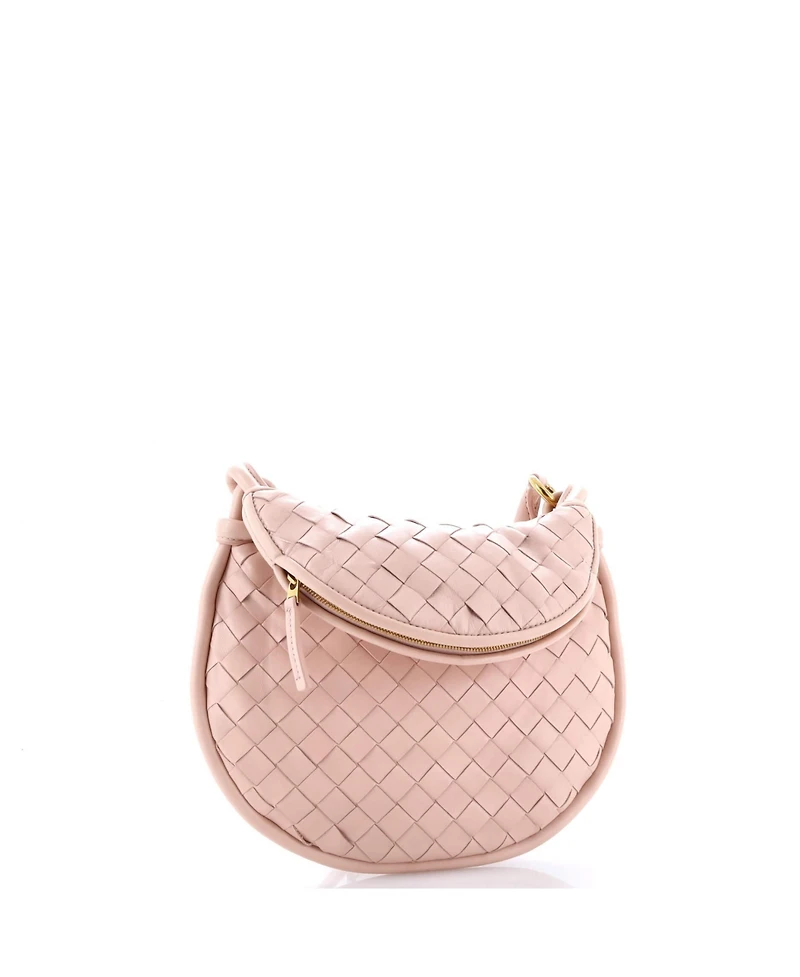 Pre-Owned Bottega Veneta Small Gemelli Shoulder Bag Intrecciato Leather