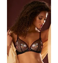 Lascana Women's Sheer Embroidered Underwire Bra