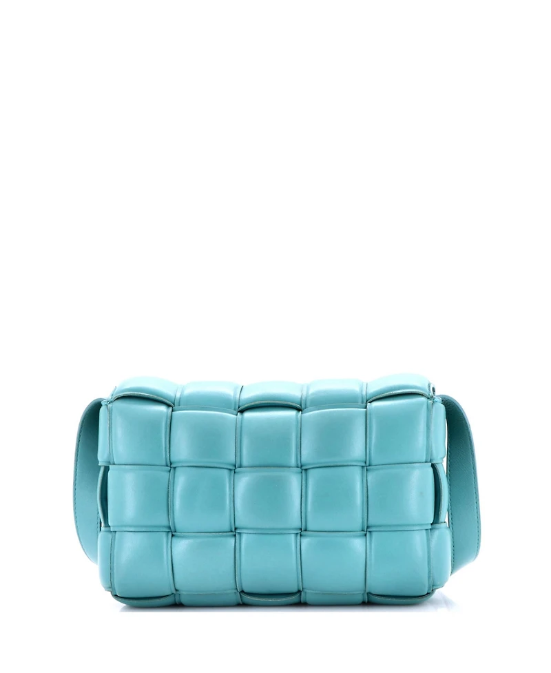 Pre-Owned Bottega Veneta Small Cassette Crossbody Bag Padded Maxi Intrecciato Leather