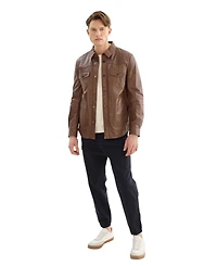 Regency Leathers Men's Grant Leather Shirt