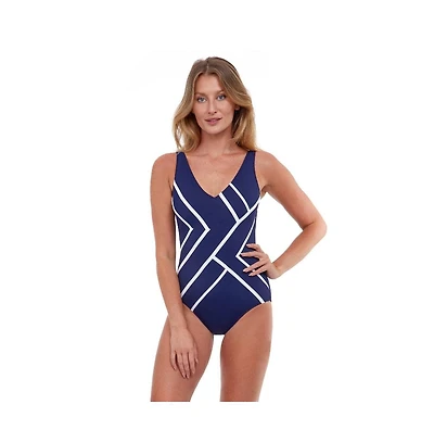 Gottex Women's Mirage Full Coverage V-Neck One Piece